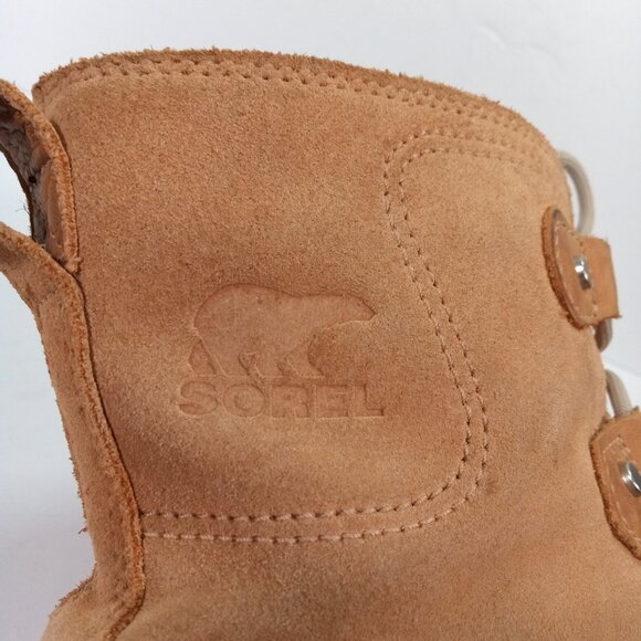SOREL Explorer II Joan Winter Boots Women 11 Suede Leather Tan Gray Ankle - Picture 15 of 15